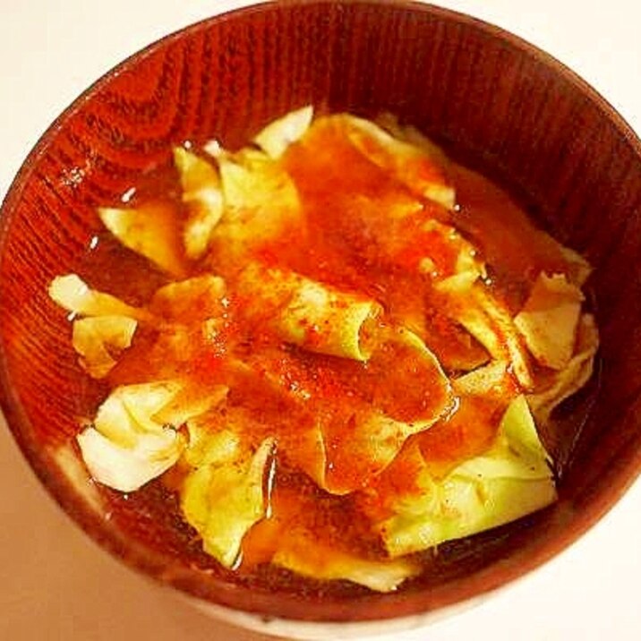 ダイエッタァ～　食べるキャベツのお味噌汁